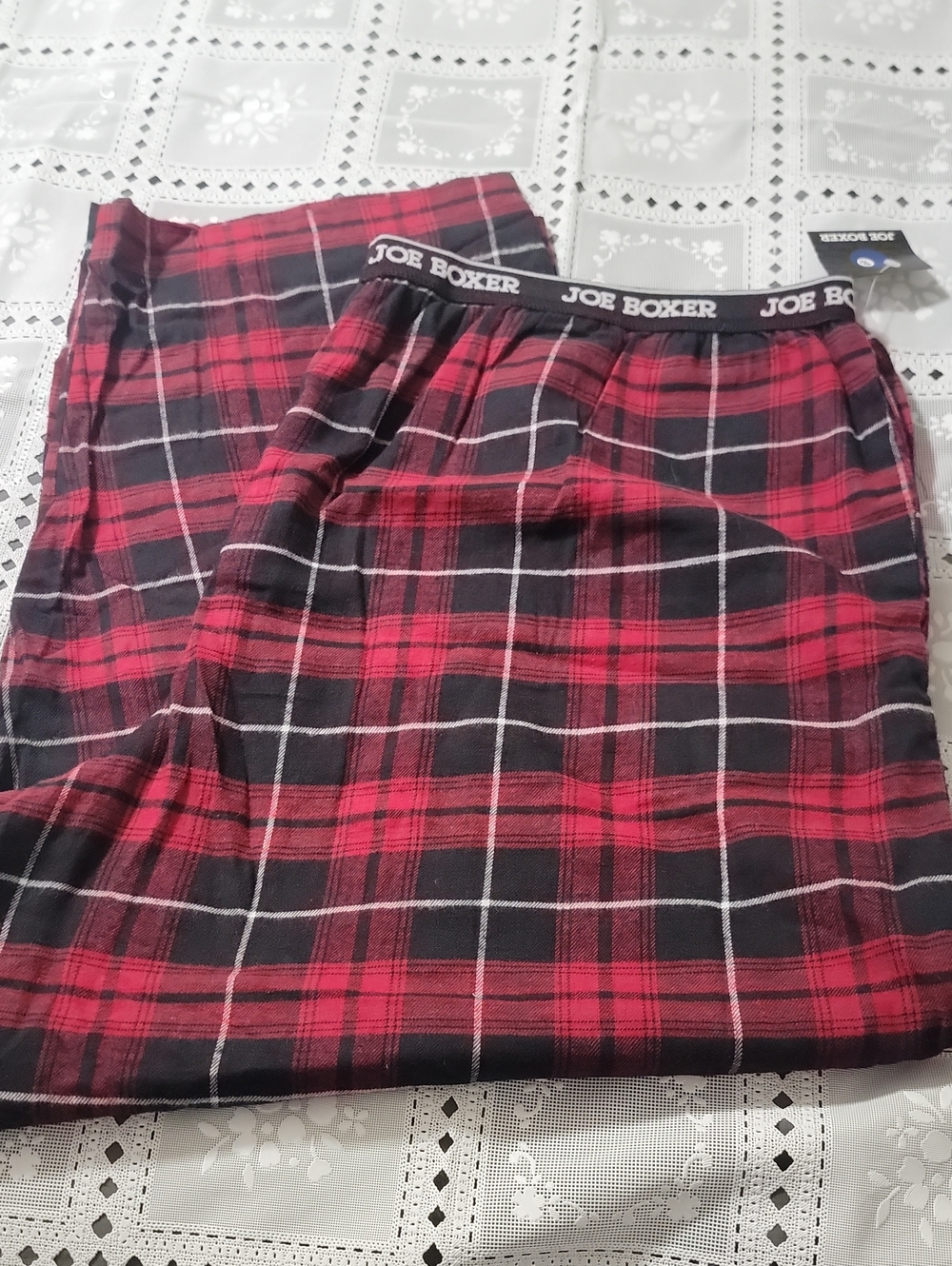 Joe Boxer Red and Black Plaid Men’s Jogger Pants Size 3X